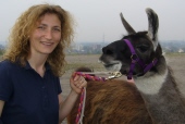 Bianca Witt mit Lama Hannibal