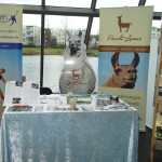 Unser Stand auf der Wohlfühlmesse Gelsenkirchen (Prachtlamas). Vortrag von Beate Pracht um 14 Uhr über