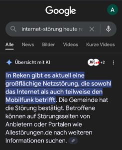 Flächendeckender Internet-Ausfall am 08.07. und 09.07.2025, unser Büro ist betroffen.