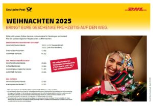 Weihnachten 2025 - die Fristen für den Gutschein-Versand per Post