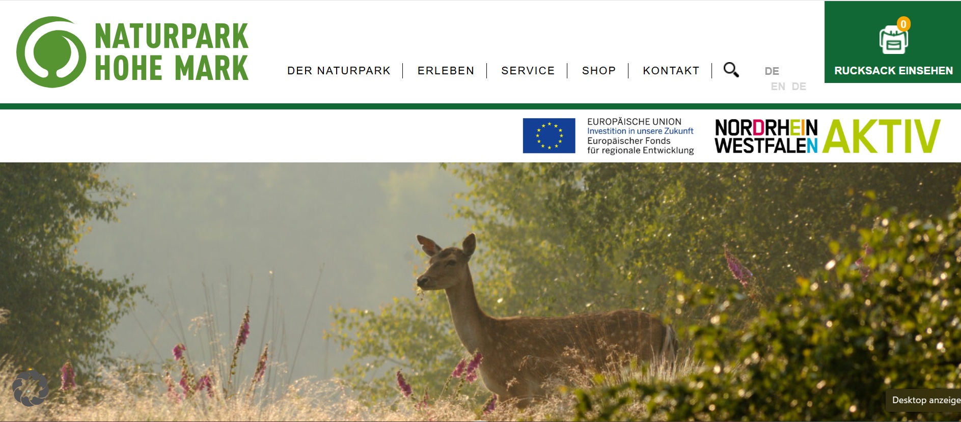 Link zur Webseite vom Naturpark Hohe Mark 2026